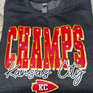 New Gray 2X Kansas City Champs Sweatshirt